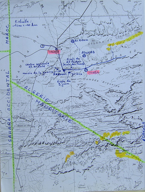 Carte Des Environs De Tindouf ALGERIE Vitaminedz