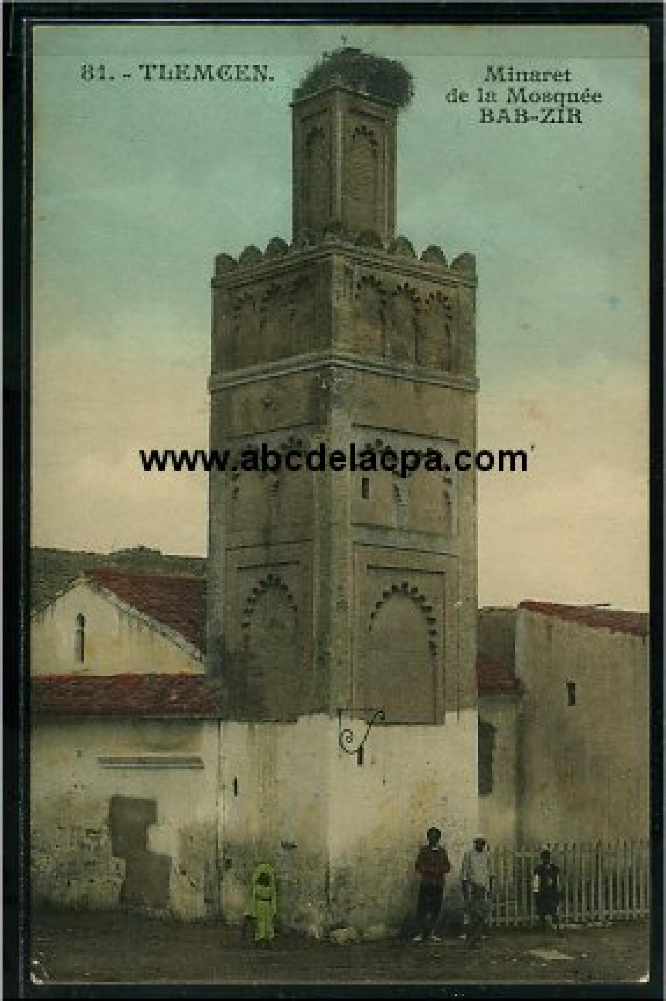 Tlemcen  - minaret de la mosquée bab zir