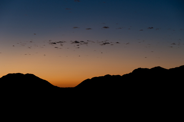 Coucher de Soleil sur les montagnes d'Illizi